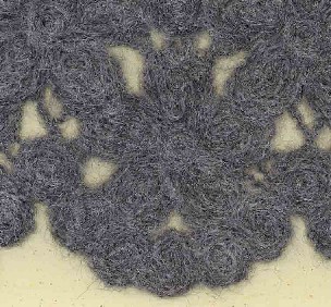 旧型機種でのモヘア千鳥刺繍